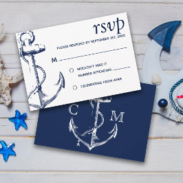 Navy Nautic Sketch Anchor | UAWG | Einladung