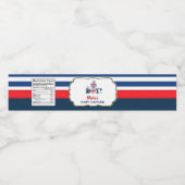 Navy Nautical Ahoy Es ist eine Baby Anchor Baby Du Wasserflaschenetikett (Einzelnes Label)