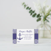 Navy Nautical Anchor Baby Duwer Windschutzscheibe Begleitkarte (Stehend Vorderseite)