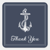 Navy Nautical Anchor Danke Stickers (Vorderseite)