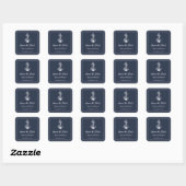 Navy Nautical Anchor Save the Date Stickers (Blatt)