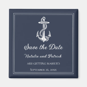 Navy Nautical Anchor speichern das Date Magnet