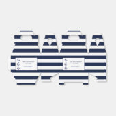 Navy Nautical Anchor Striped Wedding Custom Geschenkschachtel (Ungefaltet)