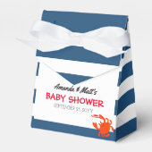 Navy Nautical Crab Babydusche Geschenkschachtel (Vorderseite)