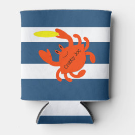 Navy Nautical Crab Personalisiert Dosenkühler
