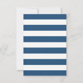 Navy Nautical Crab Personalisiert kleine Taufe Einladung (Rückseite)