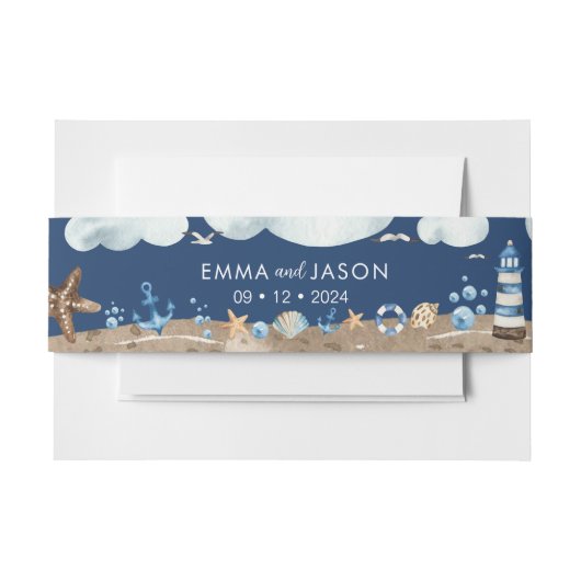 Navy Nautical Invasion Bly Band (Vorderseite Beispiel)