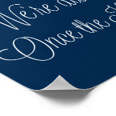 Navy Nautical Knot Choose Seat not Side Sign Poster (Ecke)