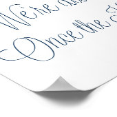 Navy Nautical Knot Choose Seat not Side Sign Poster (Ecke)