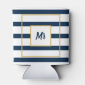 Navy Nautical Stripes Mr. Dosenkühler (Rückseite)