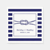 Navy Nautical Wedding Personalisiert Serviette (Vorderseite)