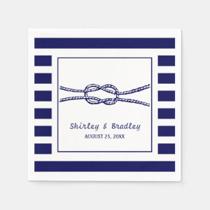 Navy Nautical Wedding Personalisiert Serviette