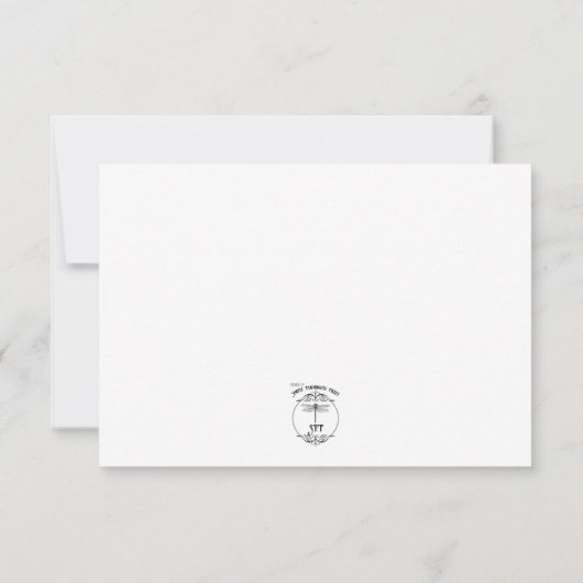 Navy Nautical Wedding Save The Date (Rückseite)