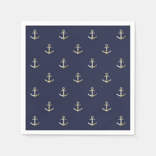 Navy-nautischer Anker Serviette (Vorderseite)