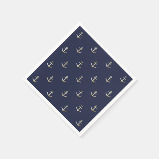 Navy-nautischer Anker Serviette (Ecke)