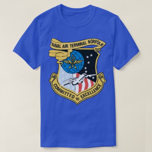 Navy Naval Air Terminal Norfolk Txt X T-Shirt (Design vorne)