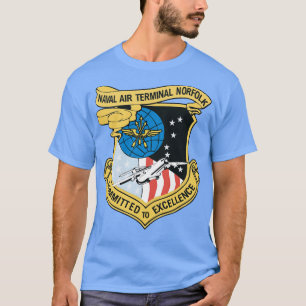 Navy Naval Air Terminal Norfolk Txt X T-Shirt