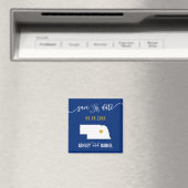 Navy Nebraska Hochzeit Speichern Sie die Datumskar Magnet (In Situ (Geschirrspüler))