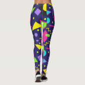 Navy Neon Abstrakt Leggings (Rückseite)