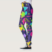 Navy Neon Abstrakt Leggings (Links)