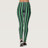 navy & neon green stripes leggings (Rückseite)