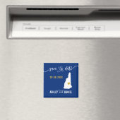 Navy New Hampshire Wedding Save the Date Map Magnet (In Situ (Geschirrspüler))