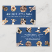 Navy Niedliche kleine Hunde Sitzgelegenheit Visitenkarte (Vorne/Hinten)