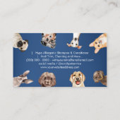 Navy Niedliche kleine Hunde Sitzgelegenheit Visitenkarte (Rückseite)