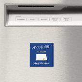 Navy Nord Dakota Hochzeit Speichern Sie die Datums Magnet (In Situ (Geschirrspüler))