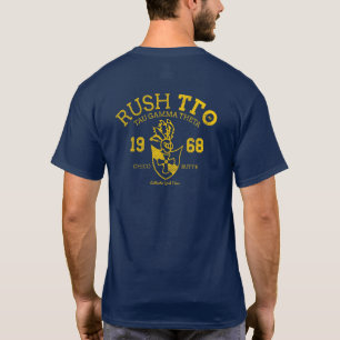Navy Not Rush Shirt mit Front & Back