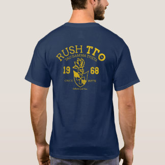 Navy Not Rush Shirt mit Front & Back