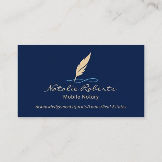 Navy, Notar-Signatur-Agent für kundenspezifisches Visitenkarte (Vorderseite)