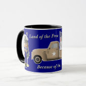 Navy Nutcracker mit wenig militärischem LKW Tasse (Vorderseite Links)