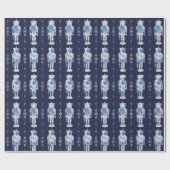 Navy Nutcracker Wrapping Paper Geschenkpapier (Flach)
