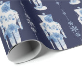 Navy Nutcracker Wrapping Paper Geschenkpapier (Rolleneckpunkt)