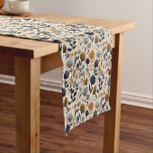 Navy & Ochre Botanical  Table Runner Kurzer Tischläufer (Beispiel)
