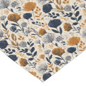 Navy & Ochre Botanischer Tischläufer (Ecke)