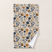 Navy & Ochre Botanisches Handtuch Badhandtuch Set (Handtuch)