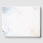 Navy Octopus Beach Wasserfarben Schöne Hochzeit Gästebuch (Rückseite)