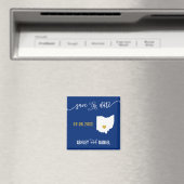 Navy Ohio Hochzeit Speichern Sie die Datumskarte Magnet (In Situ (Geschirrspüler))