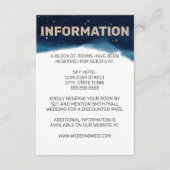 Navy Ombre Sky mit Bronze Stars Hochzeit Begleitkarte (Vorderseite)