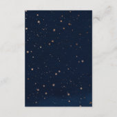 Navy Ombre Sky mit Bronze Stars Hochzeit Begleitkarte (Rückseite)