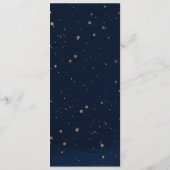 Navy Ombre Sky mit Bronze Stars Hochzeit Programm (Rückseite)
