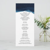 Navy Ombre Sky mit Bronze Stars Hochzeit Programm (Stehend Vorderseite)
