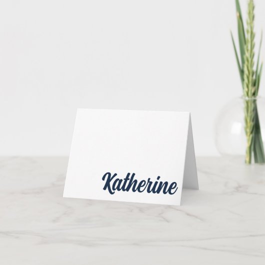 NAVY, ORANGE Auburn, Alabama Personalisiert Card Dankeskarte (Vorderseite)