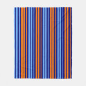 Navy Orange Cyan Vertikale Streifen Design Fleecedecke (Vorderseite)