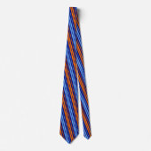 Navy Orange Cyan Vertikale Streifen Design   Krawatte (Vorderseite)
