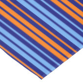 Navy Orange Cyan Vertikale Streifen Design   Tischdecke (Schrägansicht)