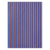 Navy Orange Cyan Vertikale Streifen Design   Tischdecke (Vorderseite)