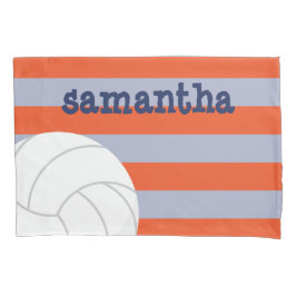 Navy & Orange Giant Volleyball Stripteppich Case Kissenbezug